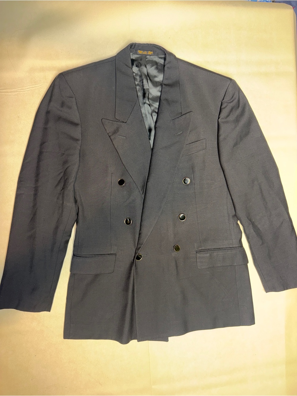 Double-Breasted Men's Dark Navy Blazer